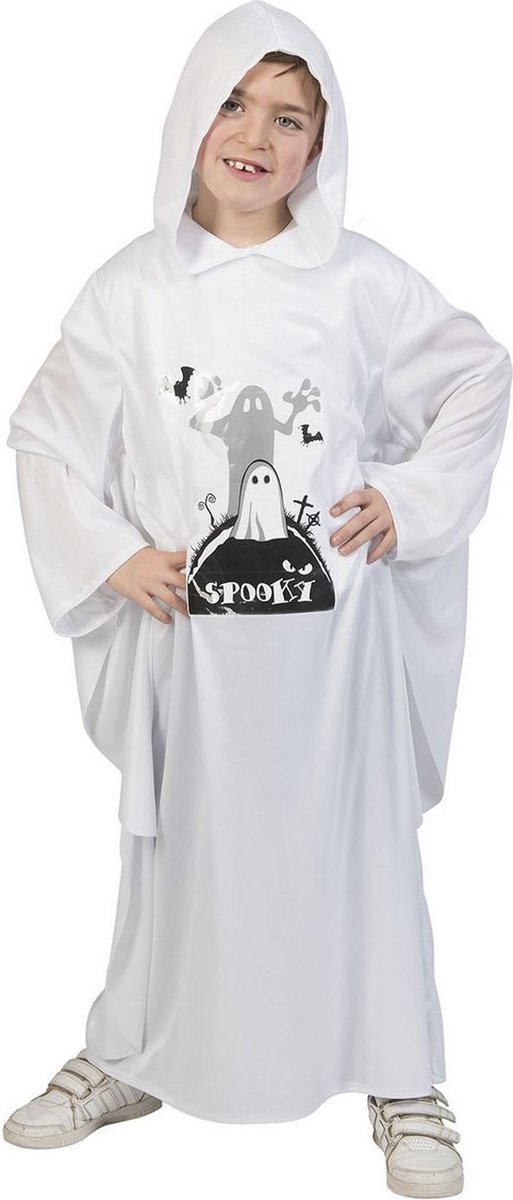 Spook & Skelet Kostuum | Geest Tochtig Kerkhof Kind Kostuum | One Size | Carnavalskleding | Verkleedkleding